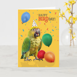Grappige gele kop Amazon papegaai verjaardag humor Kaart