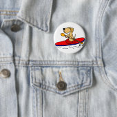 Grappige Gele Labrador Kayaking Ronde Button 5,7 Cm (In situ)