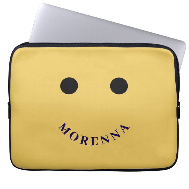 Grappige Gele Laptophoes Laptop Sleeve (Voorkant)