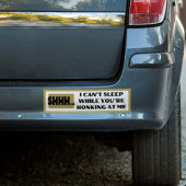 Grappige gele slaap gevaarlijk rijzin bumpersticker