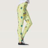 Grappige geleerde, in paniek geraakte emoji's leggings (Rechts)