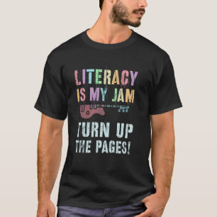 Grappige geletterdheid IS MIJN JAM Turn Up Read Bo T-shirt