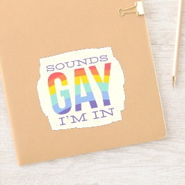 Grappige geluiden homoseksueel in LGBTQI Rainbow F Sticker