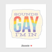 Grappige geluiden homoseksueel in LGBTQI Rainbow F Sticker (Vel)