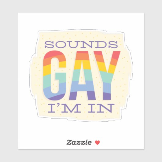 Grappige geluiden homoseksueel in LGBTQI Rainbow F Sticker (Vel)