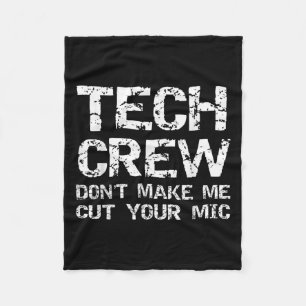 Grappige geluidsgast citaat technische crew laat m fleece deken