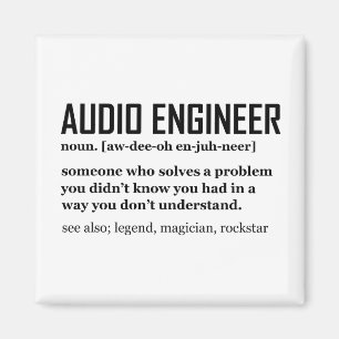 Grappige Geluidstechnicus Audio Engineering Defini Magneet