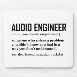 Grappige Geluidstechnicus Audio Engineering Defini Muismat