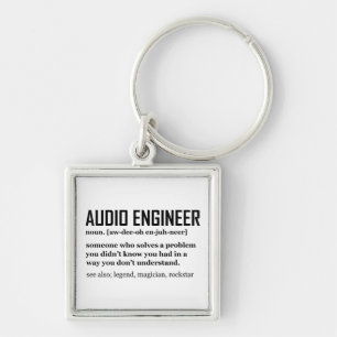Grappige Geluidstechnicus Audio Engineering Defini Sleutelhanger