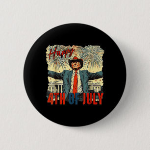 Grappige gelukkige 4 juli Onafhankelijkheidsdag Ronde Button 5,7 Cm