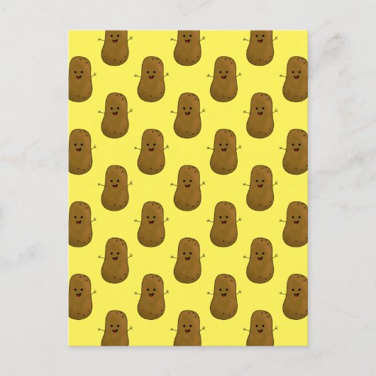 Grappige Gelukkige Aardappels Briefkaart (Voorkant)