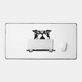 Grappige gelukkige Bulldog Bureaumat (Keyboard & Muis)