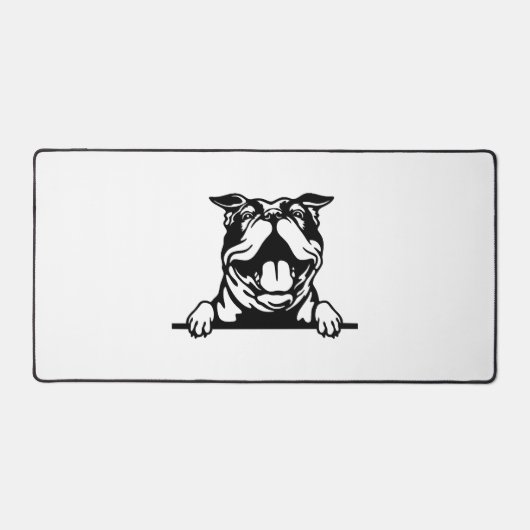 Grappige gelukkige Bulldog Bureaumat (Voorkant)