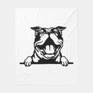 Grappige gelukkige Bulldog Fleece Deken