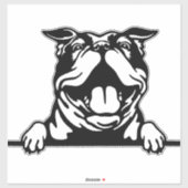 Grappige gelukkige Bulldog Sticker (Vel)