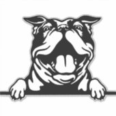 Grappige gelukkige Bulldog Sticker (Voorkant)