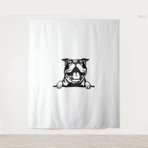 Grappige gelukkige Bulldog Wandkleed