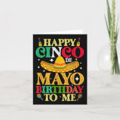 Grappige gelukkige Cinco de Mayo verjaardag voor m Kaart (Voorkant)