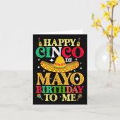 Grappige gelukkige Cinco de Mayo verjaardag voor m Kaart (Gele Bloem)