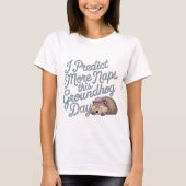 Grappige Gelukkige Dag Van De Bosmarmot T-shirt (Voorkant)