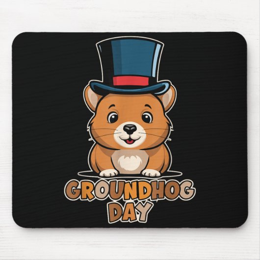 Grappige Gelukkige Groundhog Dag 2 Februari Phils Muismat (Voorkant)