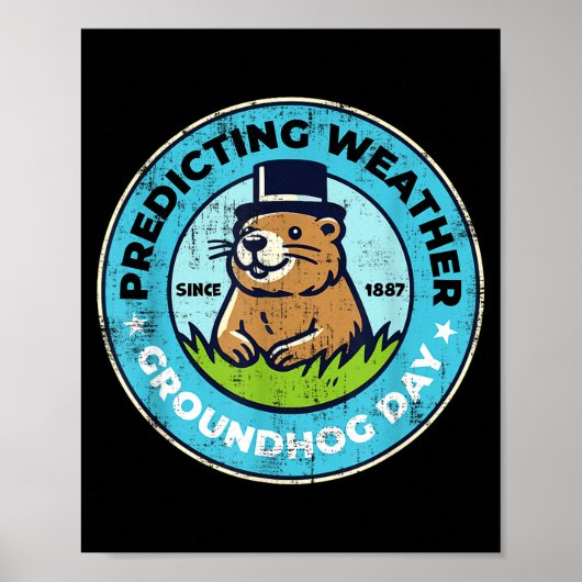 Grappige Gelukkige Groundhog Dag 2 Februari Phils Poster (Voorkant)