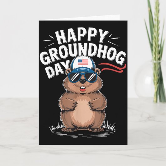 Grappige gelukkige Groundhog-dag Kaart (Voorkant)