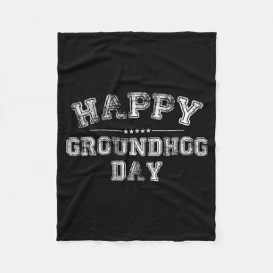 Grappige Gelukkige Groundhog Day 2025 _3 Fleece Deken