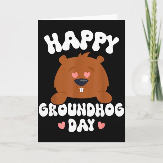 Grappige Gelukkige Groundhog Day 2025 _4 Kaart (Voorkant)