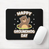 Grappige gelukkige Groundhog Day 2025 Muismat (Met muis)