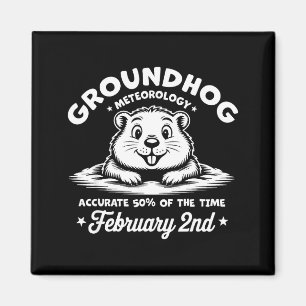 Grappige Gelukkige Groundhog Day 2 februari Phils Magneet