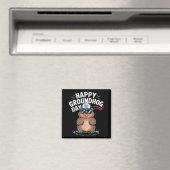 Grappige gelukkige Groundhog Day  Magneet (Insitu (Vaatwasser))