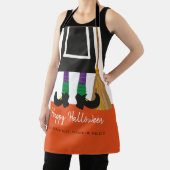 Grappige Gelukkige Halloween Heksenbenen Gepersona Schort (Insitu)