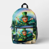 Grappige gelukkige kabouter bedrukte rugzak (Voorkant)