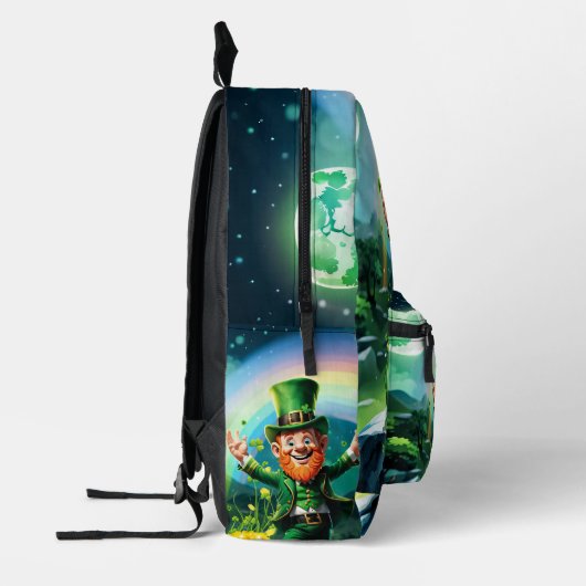 Grappige gelukkige kabouter bedrukte rugzak (Links)