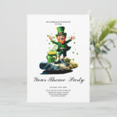 Grappige gelukkige kabouter kaart (Staand voorkant)