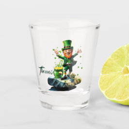 Grappige gelukkige kabouter shot glas