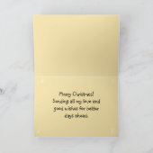 Grappige Gelukkige Kerstman Pinguïn & Prettig Kers Kaart (Binnen)