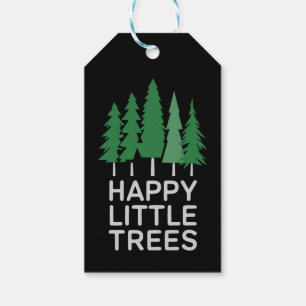 Grappige Gelukkige Kleine Bomen Cadeaus Kamperen Cadeaulabel
