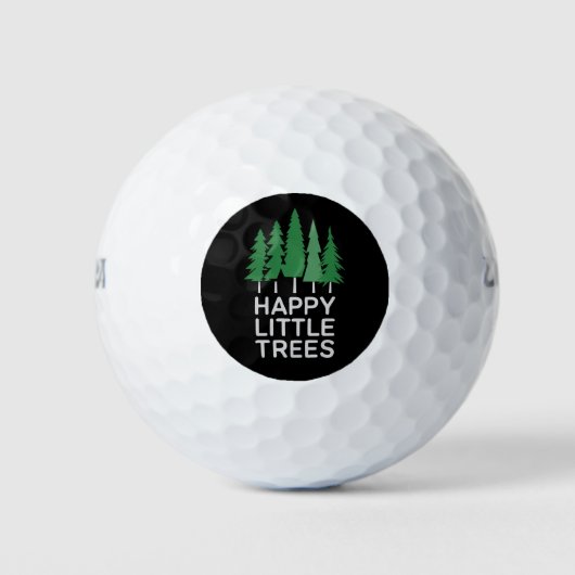 Grappige Gelukkige Kleine Bomen Cadeaus Kamperen  Golfballen (Voorkant)