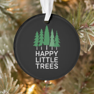 Grappige Gelukkige Kleine Bomen Cadeaus Kamperen Ornament