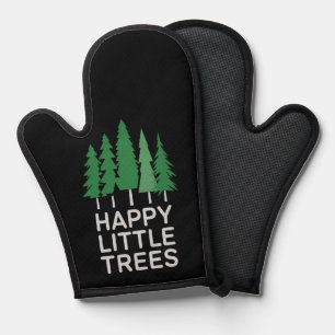Grappige Gelukkige Kleine Bomen Cadeaus Kamperen Ovenwant