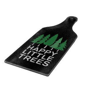 Grappige Gelukkige Kleine Bomen Cadeaus Kamperen Snijplank