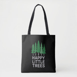 Grappige Gelukkige Kleine Bomen Cadeaus Kamperen  Tote Bag