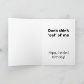 Grappige gelukkige late verjaardagswens kaart (Binnen)