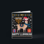 Grappige Gelukkige Llamakah Lama Met Menorah  Kaart<br><div class="desc">Grappige Gelukkige Llamakah Lama Met Menorah</div>