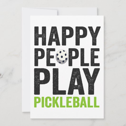 Grappige gelukkige mensen spelen Pickleball Dink S Kaart (Voorkant)