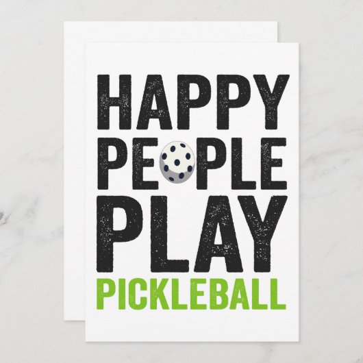 Grappige gelukkige mensen spelen Pickleball Dink S Kaart (Voorkant / Achterkant)