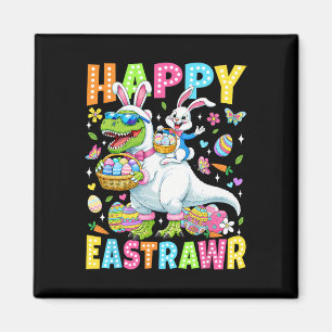 Grappige Gelukkige Pasen Peuter Jongens Kids T-rex Magneet