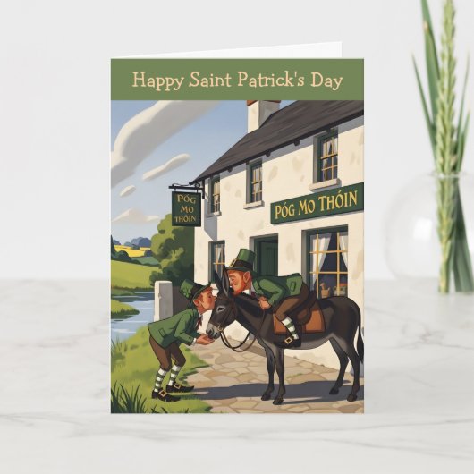 Grappige Gelukkige St. Patrick's Dag Kaart (Voorkant)